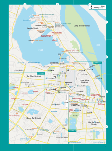 ベトナム北部地図／ハノイ広域・南部・西部・旧市街周辺・ハイフォン・北部主要工業団地・ハノイタウンページ
