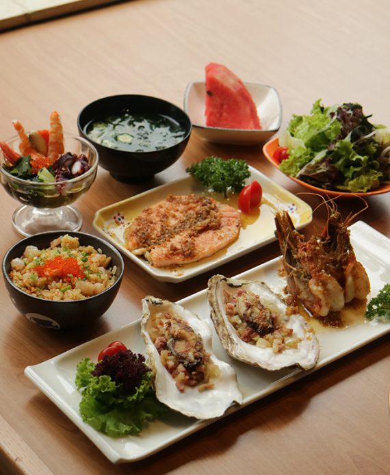 【ハノイ・食べ得セット】日ごろの頑張りにちょっとしたご褒美を。人気料理を集めた「海鮮鉄板焼きセット」 アズマ／Azuma［日本料理］