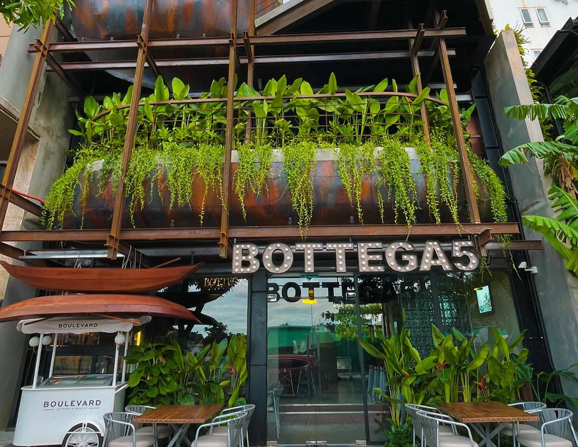 小舟モチーフのイタリア料理店に新ベジタリアンメニュー「ボッテガファイブ／Bottega5」