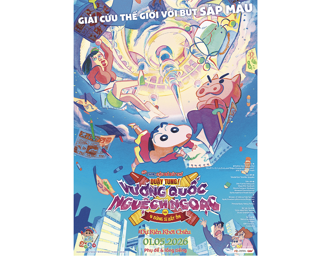 『映画クレヨンしんちゃん 激突！　ラクガキングダムとほぼ四人の勇者』 2026年5/1（金）よりベトナム全国で初公開！